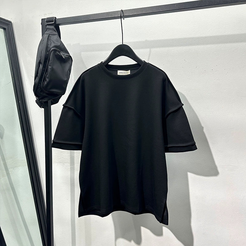 Fake Two-piece Loose Round Neck T-shirt