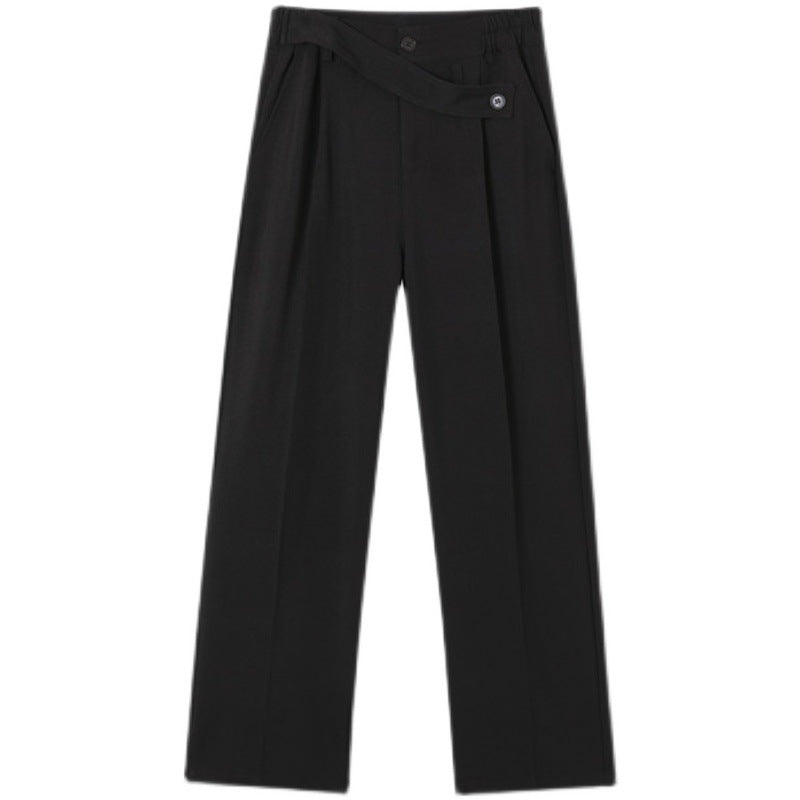 Irregular Belt Embellished Slacks