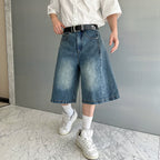 American Retro Washed Casual Wide-leg Scimitar Pants