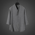 Vintage Ice Silk Loose Zen Clothes Half Sleeve T-shirt
