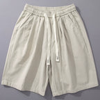 Cotton Elastic Drawstring Straight Loose Casual Shorts
