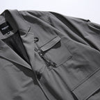 Loose-fitting Curved Lapel Blazer