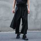 Japanese Fake Two-piece Draped Straight Wide-leg Pants