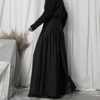 Dark A-Line Pleated Skirt