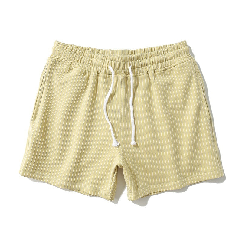 Vertical Striped Cotton Sport Home Shorts