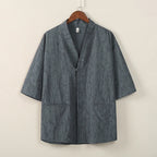 Cardigan Vintage Button Jacquard Shirt