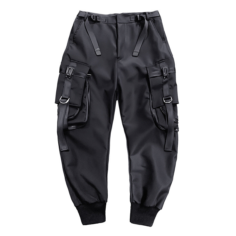 Techwear Big Pocket Elastic Waist Cargo Pants
