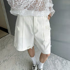 3D Embellished Casual Wide-leg Shorts