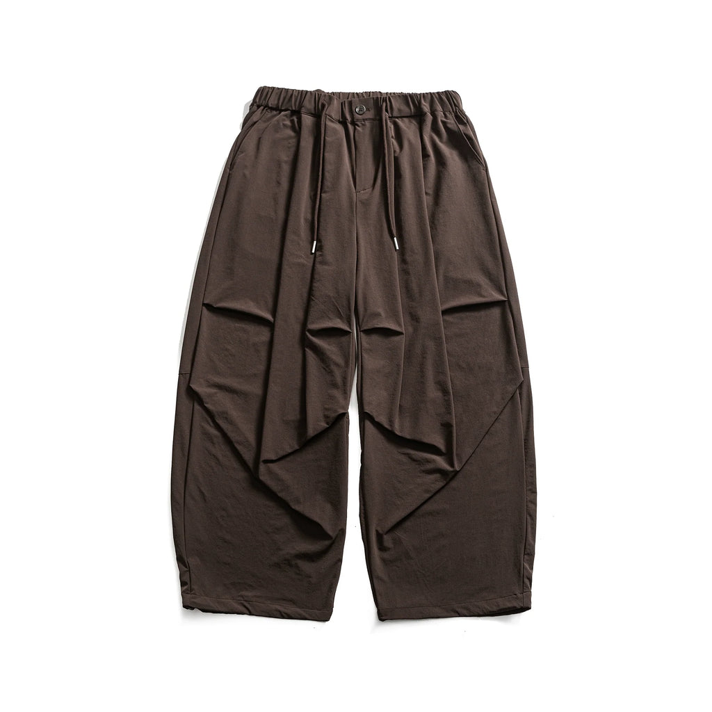 Japanese Retro Loose Pleated Straight Wide-leg Pants