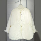 Loose Waist Casual Button-down Cotton Jacket