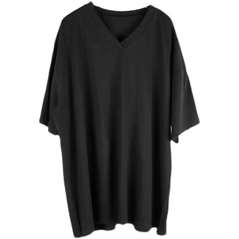 V-neck Casual Drape Loose T-shirt