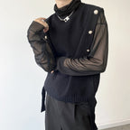 Knitted Sleeveless Short Vest