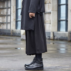 Dark Pleated Culottes Hakama Pants