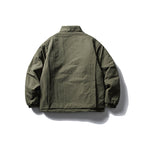 Japanese Solid Color Warm Stand Collar Cotton Coat