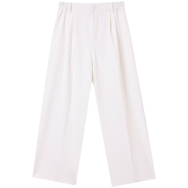 Green Drape Loose Slacks