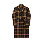 Retro Plaid Wool Mid-length Coat