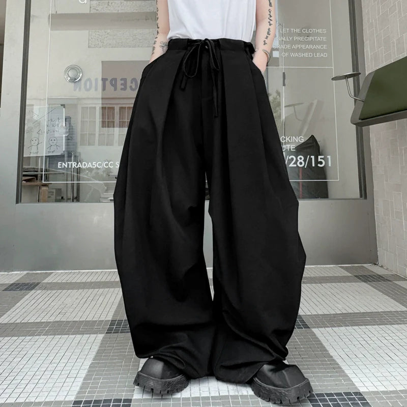 American Machete Drawstring Loose Wide Leg Pants