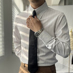 Striped Slim-fit Casual Wrinkle-free Shirt