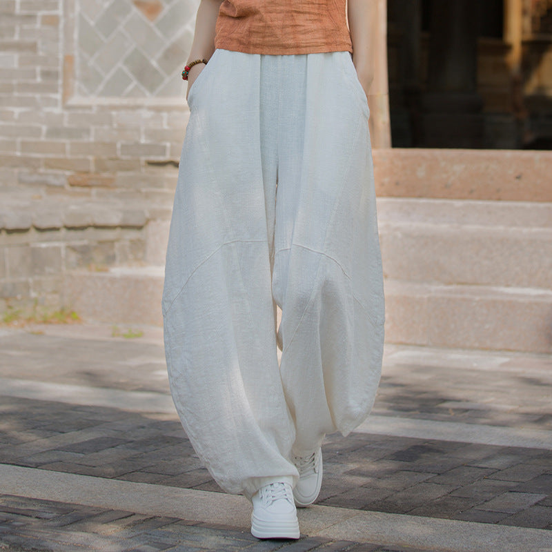 Distressed Drape Loose Bloomers
