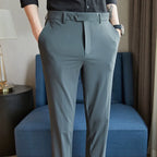 Casual Pants Thin Striped Slim Fit Trousers