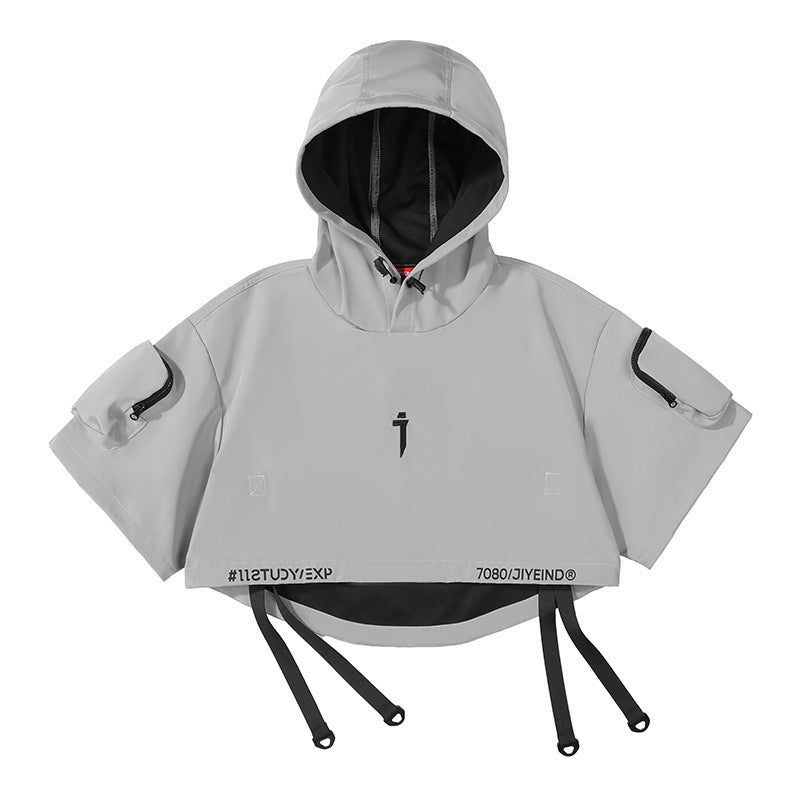Functional Techwear Hoodie Cape