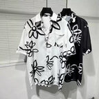 Irregular Printed Loose Shirt