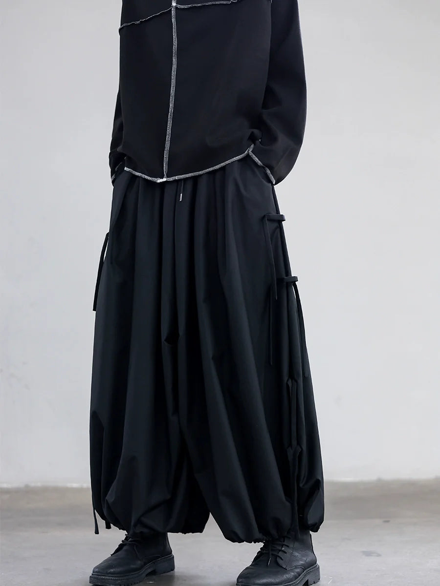 Strappy Wide Leg Ninth Pants