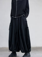 Strappy Wide Leg Ninth Pants