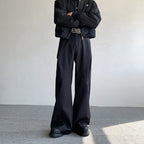 Wide-leg Three-dimensional Straight Pants