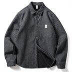 Striped Retro Slim Fit Casual Shirt Top