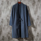 Printed Zen Cloak Linen Cape Coat