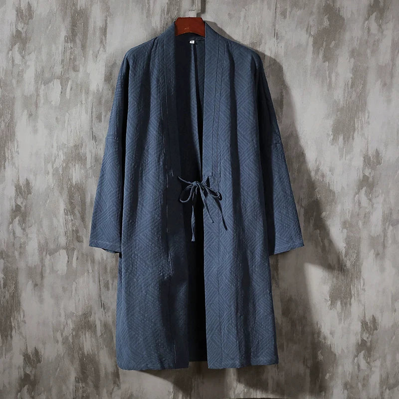 Printed Zen Cloak Linen Cape Coat