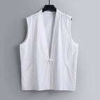 Sleeveless Button Vest