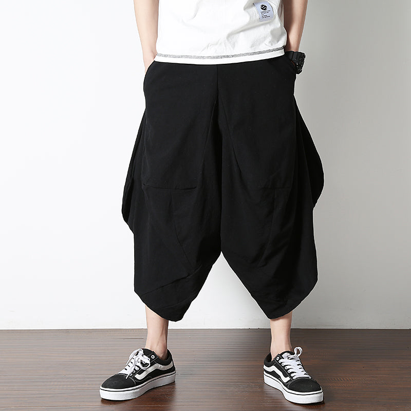 Loose Linen Low-crotch Bloomers