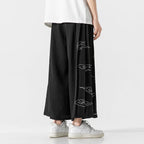 Retro Wide-leg Straight-leg Cropped Pants
