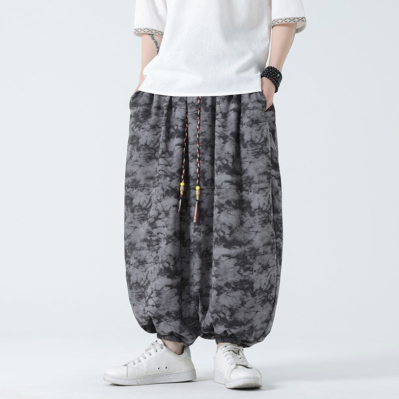 Loose Zen Embroidered Wide Leg Pants