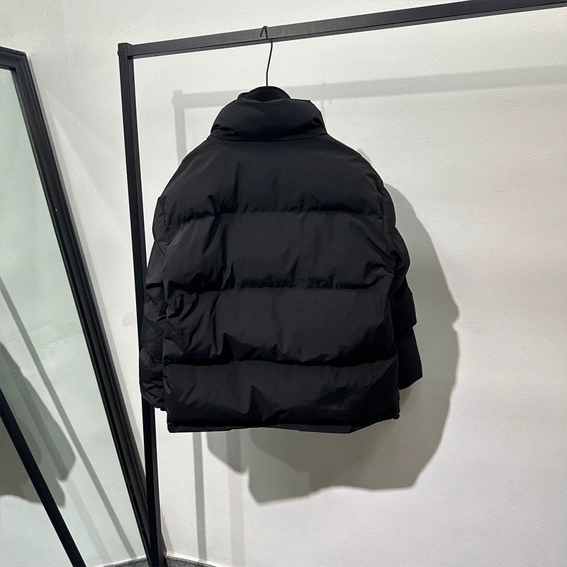 Fake Two-piece Stand Collar Loose Cotton Jacket