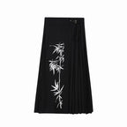 Vintage Embroidered Pleated Skirt Hakama