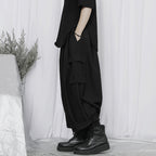 Japanese Large Pocket Casual Wide-leg Pants Hakama