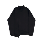 Asymmetric Half High Collar Sweatshirt