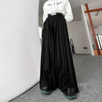 Double Ribbon Pleated Wide Leg Pants