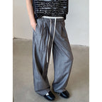 Retro High Waist Drape Striped Casual Pants