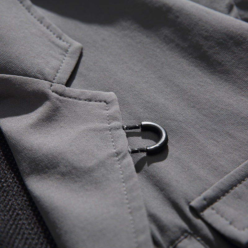 Loose-fitting Curved Lapel Blazer