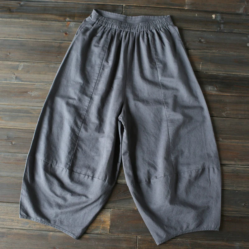 Casual Wide-leg Loose Linen Harem Pants