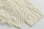 Round Neck Solid Color Knitted Sweater