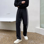 Stitching Contrast Color Drawstring Slacks