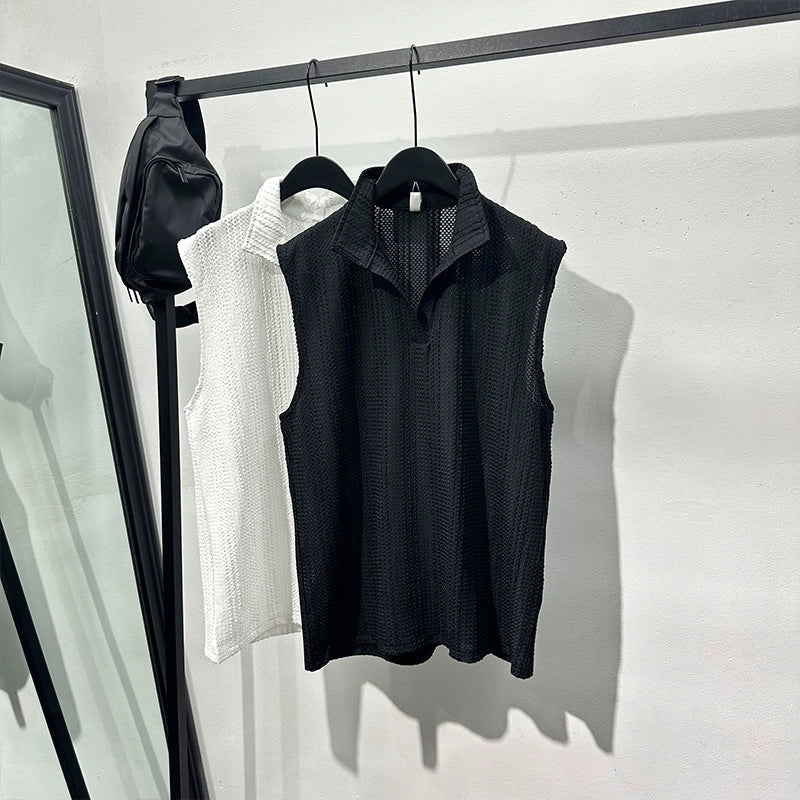 Loose Lapel Casual V-Neck Sleeveless Vest