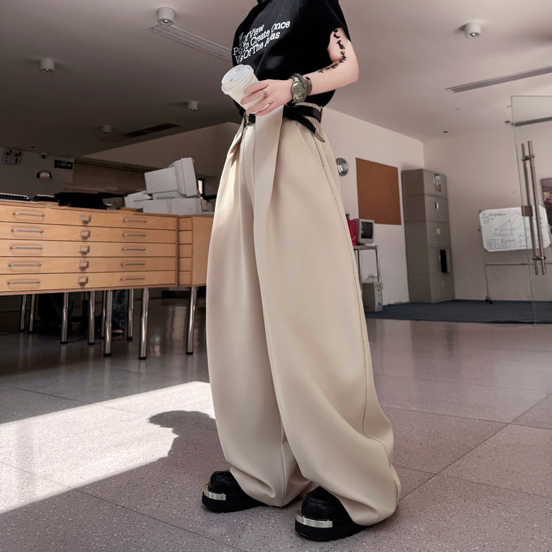 Loose Drape Casual Wide-leg Pants