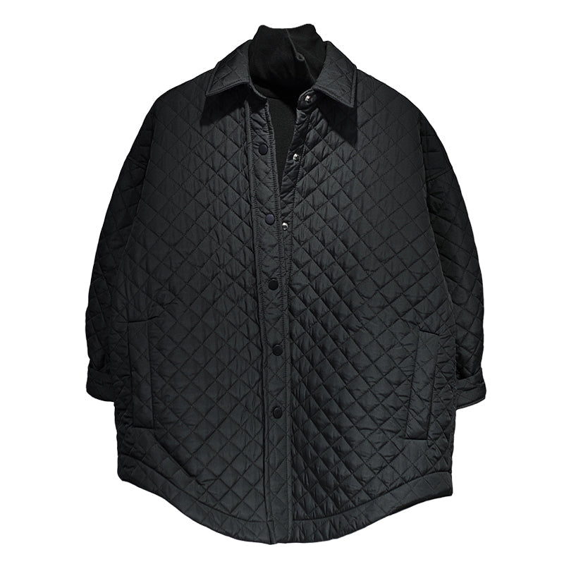 Quilted Thickened Rhombus Cotton Coat