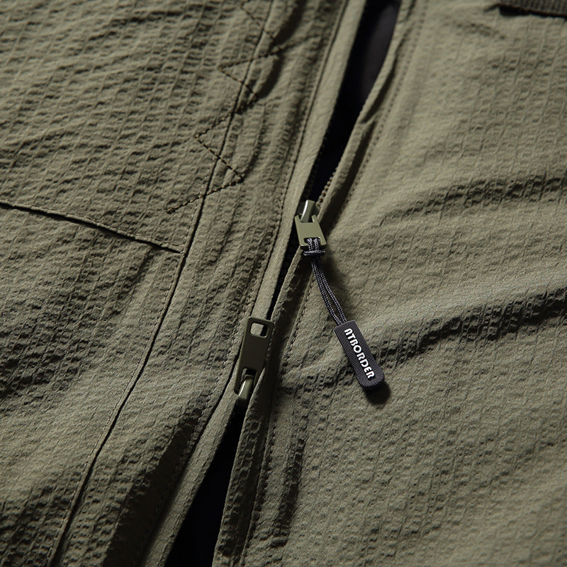 Japanese Solid Color Warm Stand Collar Cotton Coat